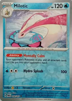 Pokemon TCG Milotic Scarlet & Violet-Twilight Masquerade 050/167 Reverse Holo... - Image 1