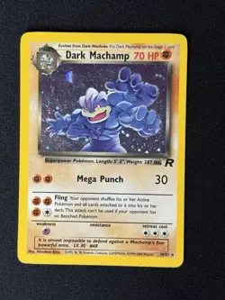 Dark Machamp Holo Rare Team Rocket 10/82 1999 Pokemon English WOTC LP-MP - Image 1