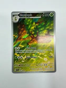 Pokemon TCG Sawsbuck 092/086 White Flare Illustration Rare Near Mint Condition - Image 1