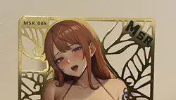 One Piece Nami Gold Metal Lewd Anime Waifu Trading CCG Card - Image 1