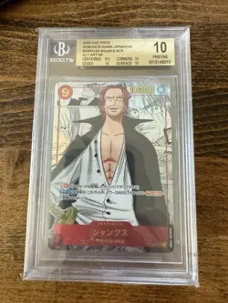 2022 One Piece OP01-120 Shanks Manga Romance Dawn JP BGS 10 - Image 1