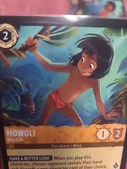 19/204 Mowgli - Man Cub Super Rare Disney Lorcana Set 10 - Image 2