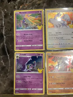 Pokemon TCG Holo Rare 25th Celebrations Cards Xerneas, Lugia, Lunala & Groudon - Image 3