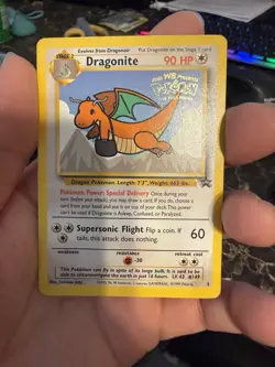 Dragonite 5 WB Movie Promo Stamped Rare Vintage Pokemon Card Black Star Promo - Image 1