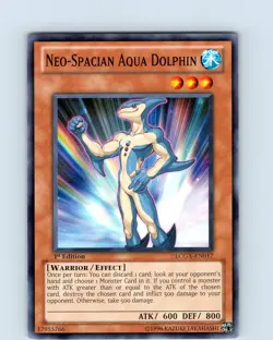 Yu-Gi-Oh TCG Neo-Spacian Aqua Dolphin LCGX-EN017 1st Edition Common Card NM - Image 1