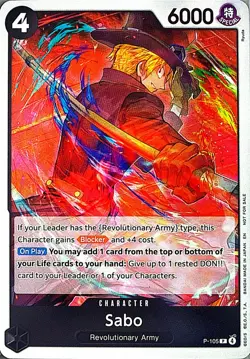Sabo (Store Tournament 2025 Vol. 4) Foil PR One Piece Promotion Cards P-105 NM - Image 1