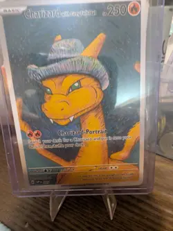 Charizard with Grey Felt Hat Pokemon x Van Gogh Starry Night ACG Art Card - Image 2