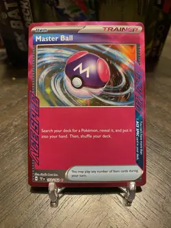 Pokemon TCG Master Ball 153/162 Temporal Forces SV05 Ace Spec Rare Holo Card - Image 1