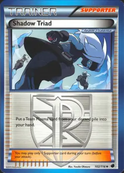 Shadow Triad (Team Plasma) 102/116 Plasma Freeze Lightly Played Pokemon Card - Image 1