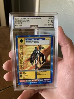 Bandai Digimon Card Digi-Battle Series #Bo-22 LadyDevimon Graded 7.5 AGS Grading - Image 1