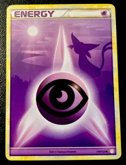 Psychic Energy 119/123 NM/LP Non Holo Awesome Espeon Art HGSS Pokemon Card! - Image 1