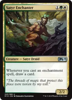 1 x Satyr Enchanter - Foil - Core Set 2019 - Light Play - MTG - Image 1