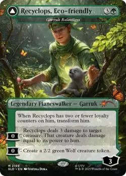[1x] Recyclops, Eco-friendly - Garruk Relentless - Foil Near Mint, English Secre - Image 1