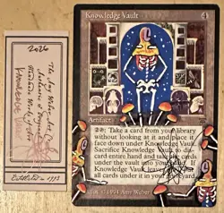 MTG Knowledge Vault Legends Alter Altered Sketch Art Amy WEBER Magic - Image 1