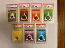 1999 Pokemon 1st Edition Shadowless Energy Lot - Base Set - PSA 9 MINT! WOTC - Image 1