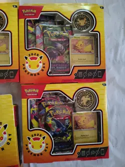 Pokemon Phantasmal Flames Box Pokemon Day 2026 Booster Packs Promo Pikachu Coin - Image 5