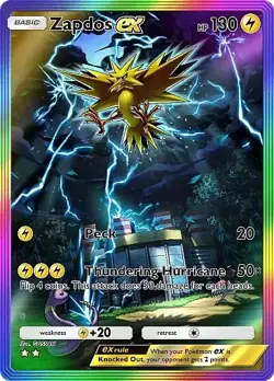 Zapdos ex Rainbow Genetic Apex Pokemon TCG Pocket Digital - Image 1