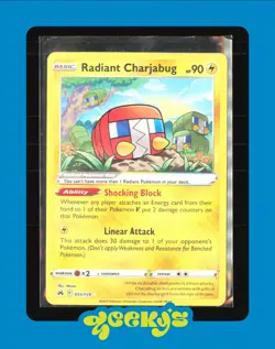 Radiant Charjabug 051/159 Radiant Rare Crown Zenith Pokemon TCG - Image 1