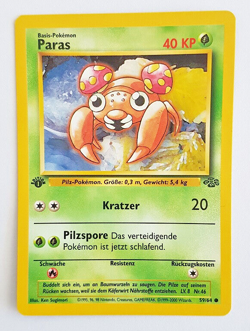 Pokemon Karte Paras 59/64 Dschungel 1. Edition Deutsch - Image 1