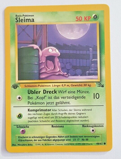 Pokemon Karte Sleima 48/62 Fossil 1. Edition Deutsch - Image 1