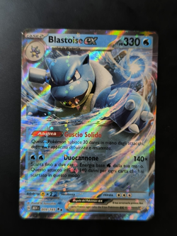 Carta Pokemon BLASTOISE EX 009/165 Scarlatto e Violetto 151 Holo Rara ITA NM - Image 1