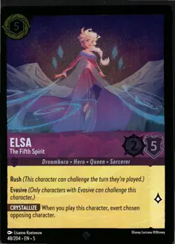 Elsa, The Fifth Spirit Disney Lorcana Shimmering Skies 48/204 COLD FOIL MINT NM - Image 1