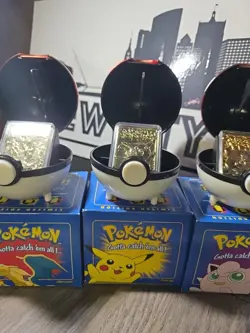 Pokemon 23k Burger King Gold Plated Trading Card Set Blue Box Lot Of 6 - Image 4