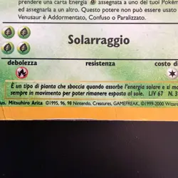 Pokemon Card Venusaur 15/102 Set Base Prima Edizione Holo ITA italiana Poor - Image 4