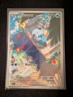 Oshawott Illustration Rare Pokemon card White Flare 105/086 English - Image 1