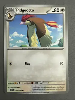 Pokemon TCG * Scarlet & Violet 151 Card * 017/165 Pidgeotto Common * FRESH PK - Image 1