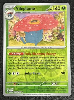 Vileplume 045/165 Scarlet & Violet 151 Reverse Holo Rare Pokemon TCG Card NM - Image 1