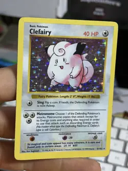 Clefairy 5/102 Base Set SHADOWLESS 1999 Holo Rare WOTC Pokemon Card TCG - Image 3