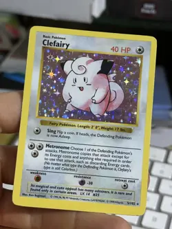 Clefairy 5/102 Base Set SHADOWLESS 1999 Holo Rare WOTC Pokemon Card TCG - Image 4