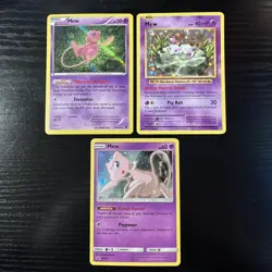 Pokemon TCG Mew 3 Card Lot Fates Collide 29/124, Evolutions 53/108, Promo SM125 - Image 1
