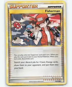 Fisherman 92/123 Non Holo HeartGold & SoulSilver Pokemon Card TCG 2010 (LP+) - Image 1
