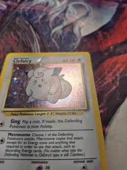 Pokemon TCG Clefairy Base Set Holo Rare Unlimited Card 5/102- HP/DMG - Image 5