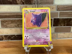 Gengar 20/62 Fossil Rare Non-holographic Card — MP — Vintage - Image 1