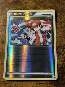 Pokemon TCG Fisherman 92/123 HeartGold SoulSilver Reverse Holo Card - Image 1