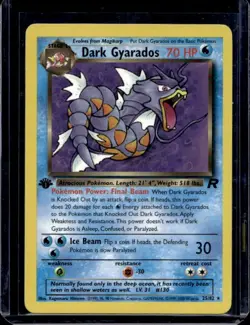Pokemon Card: Team Rocket 1st Edition Rare Non-Holo : Dark Gyarados 25/82 - Image 1
