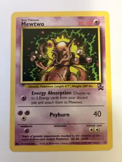 Pokemon Mewtwo Black Star Promo Card Excellent - LP - Image 1