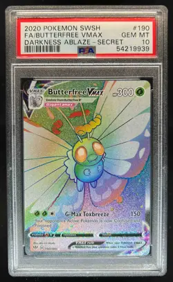 2020 Pokemon SWSH Darkness Ablaze Butterfree VMAX #190/189 PSA 10 - Image 1