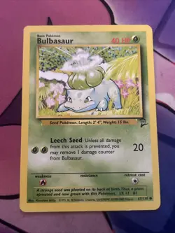 Pokemon TCG Bulbasaur Base Set 2 67/130 Regular MP. - Image 1