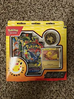 Pokemon Day Collection 2026 - Pikachu Promo, Coin, 3 Booster - Image 1