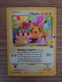 Pokemon Pikachu Birthday Black Star Promo Holo #24 - Celebrations - NM/MT - Image 1