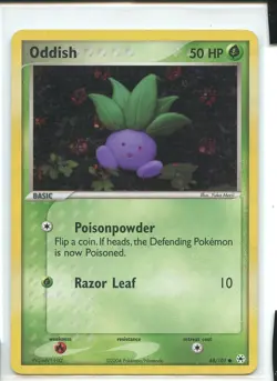Oddish Reverse Holo Common Ex/NM 68/101 EX Hidden Legends Yuka Morii Pokemon - Image 1