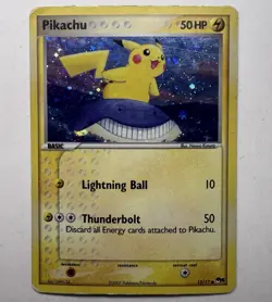 Pokemon TCG Pikachu 12/17 Pop Series 5 Holo Bleed Inverted Back Error Damaged HP - Image 1