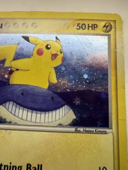 Pokemon TCG Pikachu 12/17 Pop Series 5 Holo Bleed Inverted Back Error Damaged HP - Image 2