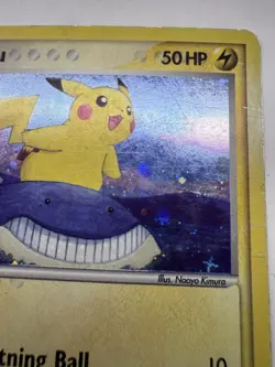 Pokemon TCG Pikachu 12/17 Pop Series 5 Holo Bleed Inverted Back Error Damaged HP - Image 3