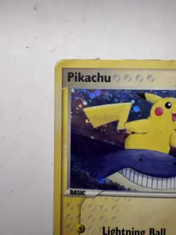 Pokemon TCG Pikachu 12/17 Pop Series 5 Holo Bleed Inverted Back Error Damaged HP - Image 4
