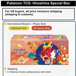 Hiroshima Special Box Japanese Sealed Shrink Pokemon Center Original cardboard - Image 1